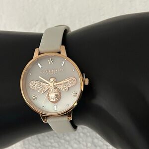 Olivia Burton Gold and Cream Bee Watch